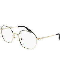 McQueen - Am0338O 001 Optical Frames Metal Geometric - Lyst