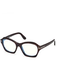 Tom Ford - Ft6193-B 52 Optical Frames Acetate Geometric Normal - Lyst