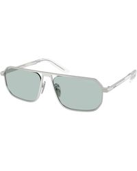 Prada - Pr A53S 27540N Sunglasses Steel Pillow Normal - Lyst