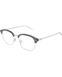 Montblanc - Mb0446Oa 003 Optical Frames Titanium Transparent Round - Lyst