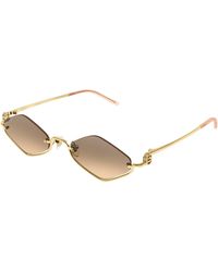 Gucci - Gg1604S 003 Sunglasses Metal Geometric - Lyst