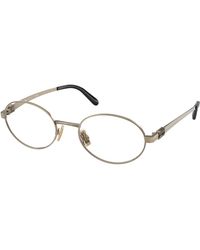 Miu Miu - Mu 50Zv 26C1O1 Optical Frames Metal Transparent Round Normal - Lyst