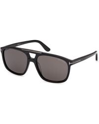 Tom Ford - Ft1338-N Brianna-02 01A Sunglasses Acetate Smoke Squared Normal - Lyst