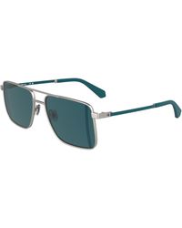 Calvin Klein - Ckj25201S 016 Sunglasses Metal Pilot Normal - Lyst