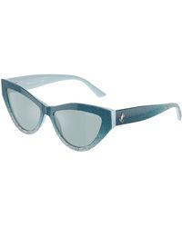 Jimmy Choo - Jc5004 50497C Sunglasses Acetate Light Cat Eye Normal Mirror - Lyst