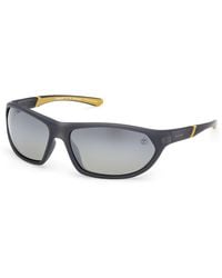 Timberland - Tb00035 20D Sunglasses Injected Smoke Squared Polarized - Lyst