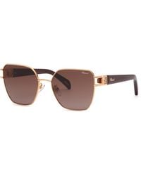 Chopard - Schm22S 8Fcy Sunglasses Metal Geometric Anti-Glare Nuanced - Lyst