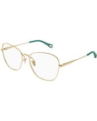 Chloé - Ch0344O 003 Optical Frames Metal Transparent Cat Eye - Lyst