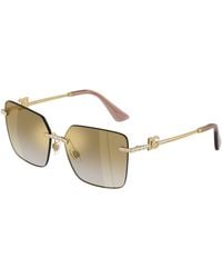 Dolce & Gabbana - Dg2332B 02/6E Sunglasses Metal Squared Normal - Lyst