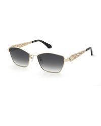 Twinset - Stw147 300 Sunglasses Metal Smoke Geometric Normal Nuanced - Lyst