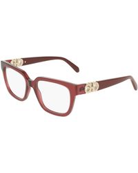 Ferragamo - Sf3056 655 Optical Frames Acetate Squared Normal - Lyst