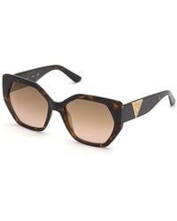 Guess - Gu7741 52G Sunglasses Injected Geometric Normal - Lyst