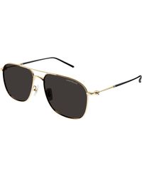 Montblanc - Mb0417Sa 001 Sunglasses Titanium Pilot - Lyst