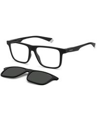 Polaroid - Pld 2131/Cs 003/M9 Sunglasses Plastic Squared Polarized Clip-On - Lyst