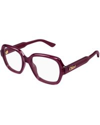 Chloé - Ch0341O 005 Optical Frames Acetate Transparent Geometric - Lyst