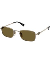 Miu Miu - Mu A53S 26C09Z Sunglasses Metal Squared Normal - Lyst