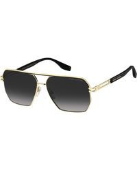 Marc Jacobs - Marc 584/S Rhl/9O Sunglasses Metal Squared Normal Shaded - Lyst