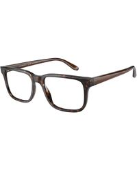 Emporio Armani - Ea3218 5879 Optical Frames Acetate Transparent Squared Normal - Lyst