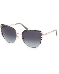 Guess - Gu00217 32B Sunglasses Metal Smoke Cat Eye Normal - Lyst