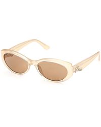 Guess - Gu00307 41E Sunglasses Injected Round Normal - Lyst