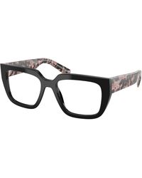 Prada - Pr A03V 13P1O1 Optical Frames Acetate Transparent Geometric Normal - Lyst