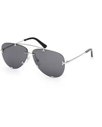 PUCCI - Ep0236 16A Sunglasses Metal Smoke Pilot Normal - Lyst