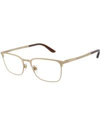 Giorgio Armani - Ar5054 3002 Optical Frames Metal Transparent Squared Normal - Lyst