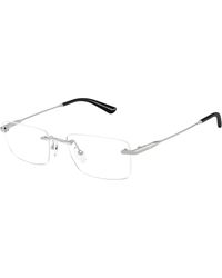 Emporio Armani - Ea1195Td 3015 Optical Frames Titanium Transparent Squared Normal - Lyst