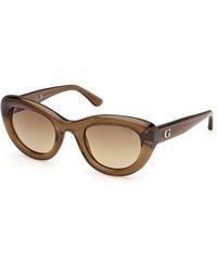 Guess - Gu00352 98F Sunglasses Injected Cat Eye Normal - Lyst