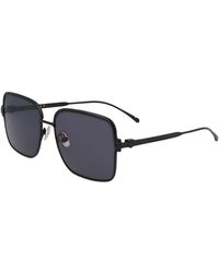 Ferragamo - Sf317S 002 Sunglasses Metal Squared Normal - Lyst