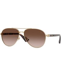 Burberry - Be3167 110913 Sunglasses Metal Pilot Normal Shaded - Lyst