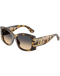 Dolce & Gabbana - Dg4501 33302Q Sunglasses Acetate Butterfly Normal Shaded - Lyst