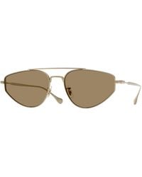 Oliver Peoples - X Jil Sander Ov1371St Edition 5 503553 Sunglasses Titanium Geometric Normal - Lyst