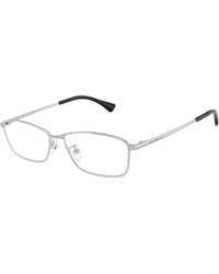 Emporio Armani - Ea1196D 3015 Optical Frames Metal Transparent Geometric Normal - Lyst