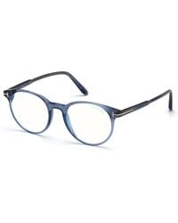 Tom Ford - Ft5695-B 090 Optical Frames Acetate Round Normal Anti Light - Lyst