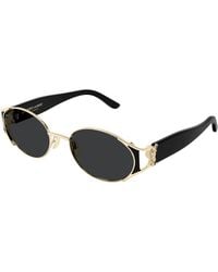 Saint Laurent - Sl M919 001 Sunglasses Metal Round - Lyst