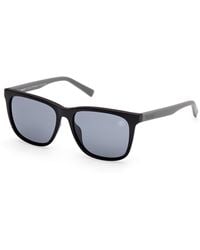 Timberland - Tb00047 02D Sunglasses Injected Smoke Squared Polarized - Lyst
