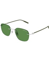 Montblanc - Mb0430S 005 Sunglasses Metal Squared - Lyst