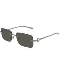 Gucci - Gg1703S 001 Sunglasses Metal Squared - Lyst