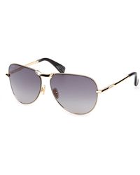 Max Mara - Mm0134 Miller-2 30B Sunglasses Metal Smoke Pilot Normal - Lyst