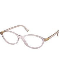 Miu Miu - Mu 09Xv 12W1O1 Optical Frames Acetate Transparent Round Normal - Lyst