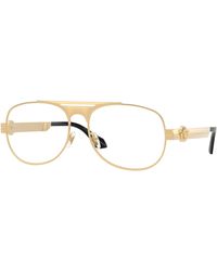 Versace - Ve1319 1523 Optical Frames Metal Transparent Pilot Normal - Lyst
