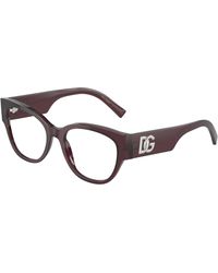 Dolce & Gabbana - Dg3377 3045 Optical Frames Acetate Transparent Butterfly Normal - Lyst