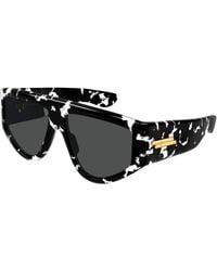 Bottega Veneta - Bv1492S 004 Sunglasses Acetate Wraparound - Lyst