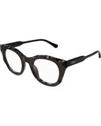 Chloé - Ch0296O 001 Optical Frames Acetate Transparent Round - Lyst