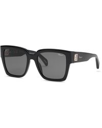Chopard - Sch406 700 Sunglasses Acetate Smoke Squared Anti-Glare - Lyst