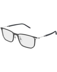 Montblanc - Mb0523O 002 Optical Frames Injected Transparent Squared - Lyst