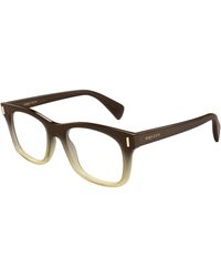 McQueen - Am0551O 004 Optical Frames Acetate Transparent Squared - Lyst