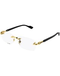 Gucci - Gg1221O 002 Optical Frames Metal Squared - Lyst