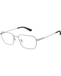 Emporio Armani - Ea1187Td 3015 Optical Frames Titanium Transparent Round Normal - Lyst